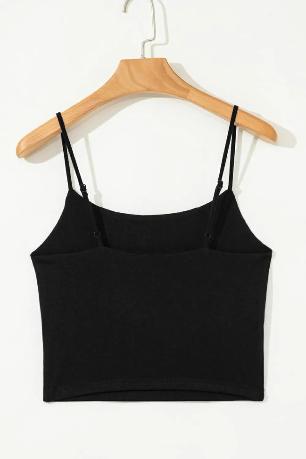Discount Dear-Lover Spaghetti Strap Skinny Fit Cropped Tank Top Black