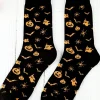 Outlet Dear-Lover Spooky Season Halloween Element Print Socks Black