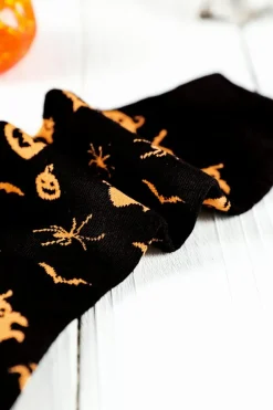 Outlet Dear-Lover Spooky Season Halloween Element Print Socks Black