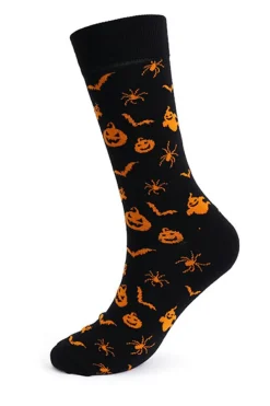 Outlet Dear-Lover Spooky Season Halloween Element Print Socks Black