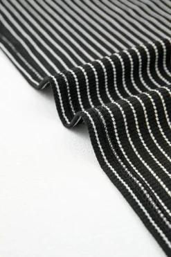 Best Dear-Lover Criss Cross Side Slits Slim Fit Sleeveless Midi Dress Black Stripe