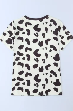 Discount Dear-Lover Tie Dye Bleached Crew Neck Short Sleeves T-shirt Black