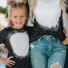 Online Dear-Lover Tie-dyed Round Neck Short Sleeve T-shirt Black