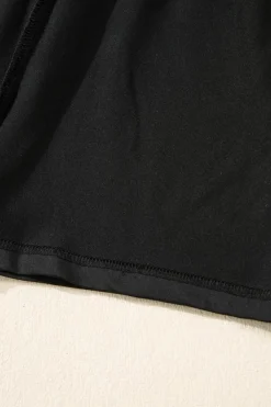 Clearance Dear-Lover Tiered Fringe Trimmed Mini Skirt Black
