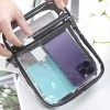 Online Dear-Lover Transparent PVC Zipper Crossbody Bag Black