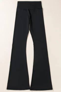 New Dear-Lover V Shape High Waist Flared Leggings Black