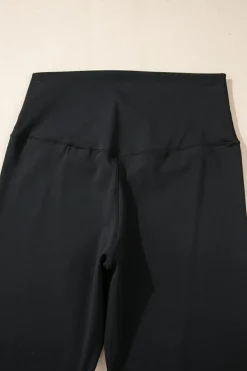 New Dear-Lover V Shape High Waist Flared Leggings Black