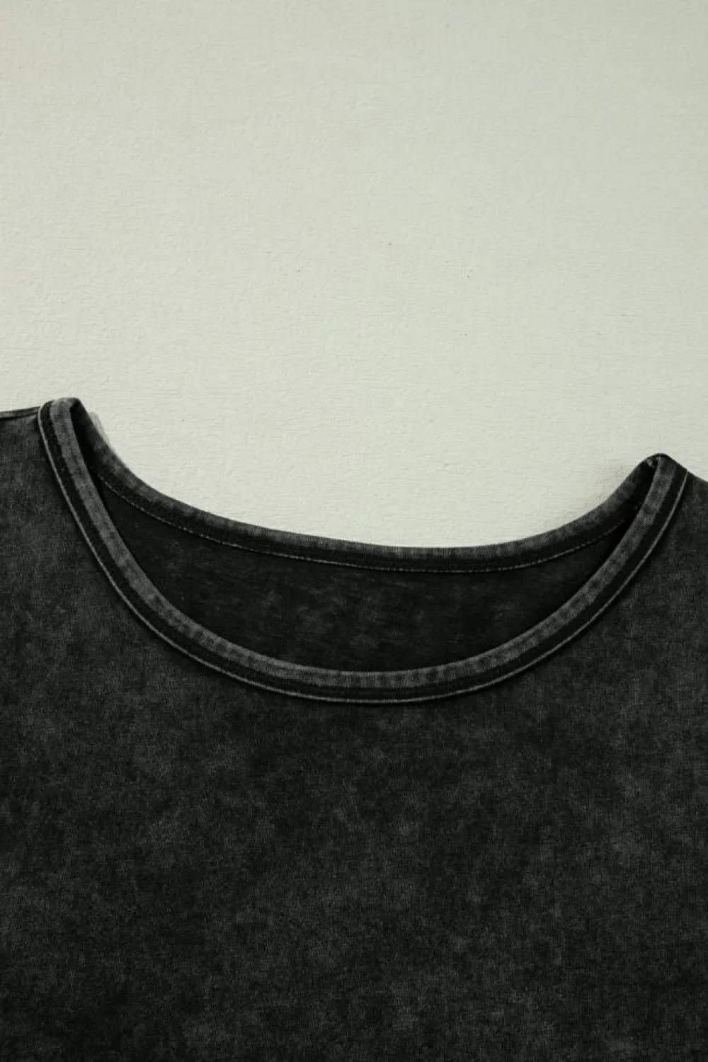 Clearance Dear-Lover Varsity Stripe Half Sleeve Vintage Tee Black