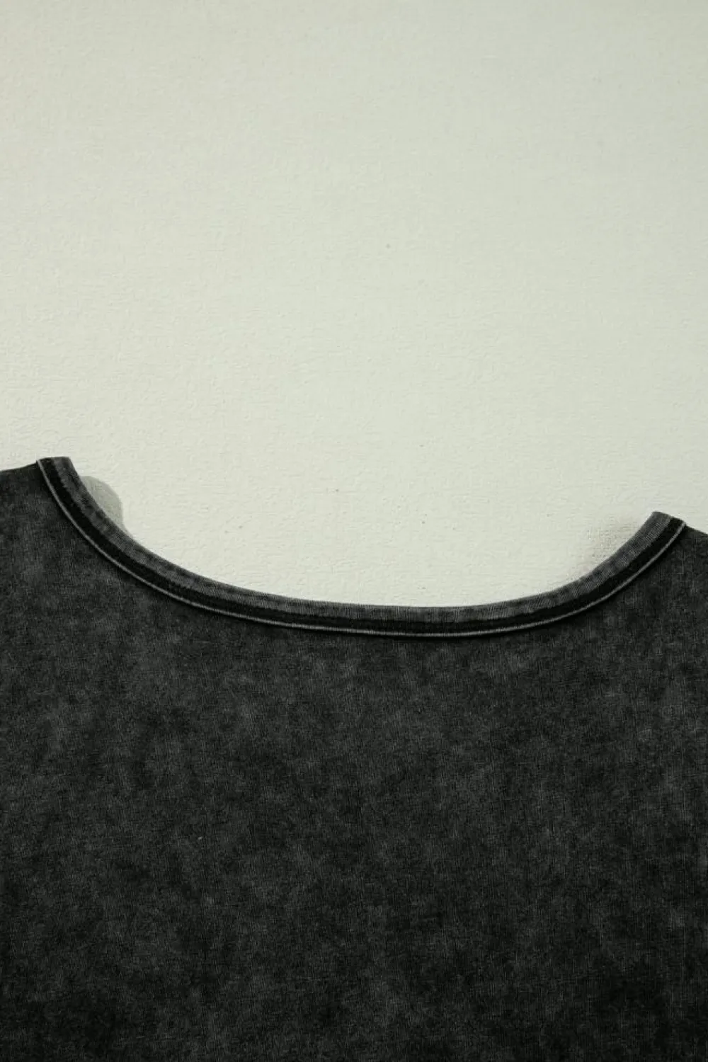 Clearance Dear-Lover Varsity Stripe Half Sleeve Vintage Tee Black