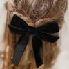 Sale Dear-Lover Velvet Bowknot Frenchy Girl Fashion Hair Clip Black