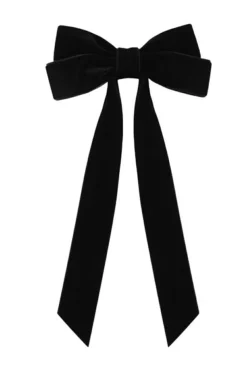 Sale Dear-Lover Velvet Bowknot Frenchy Girl Fashion Hair Clip Black