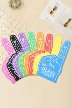 Best Dear-Lover WE'RE NO.1 Game Day EVA Foam Cheering Gloves Black