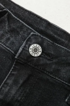 Online Dear-Lover Wide Leg Pocketed High Waist Jeans Black