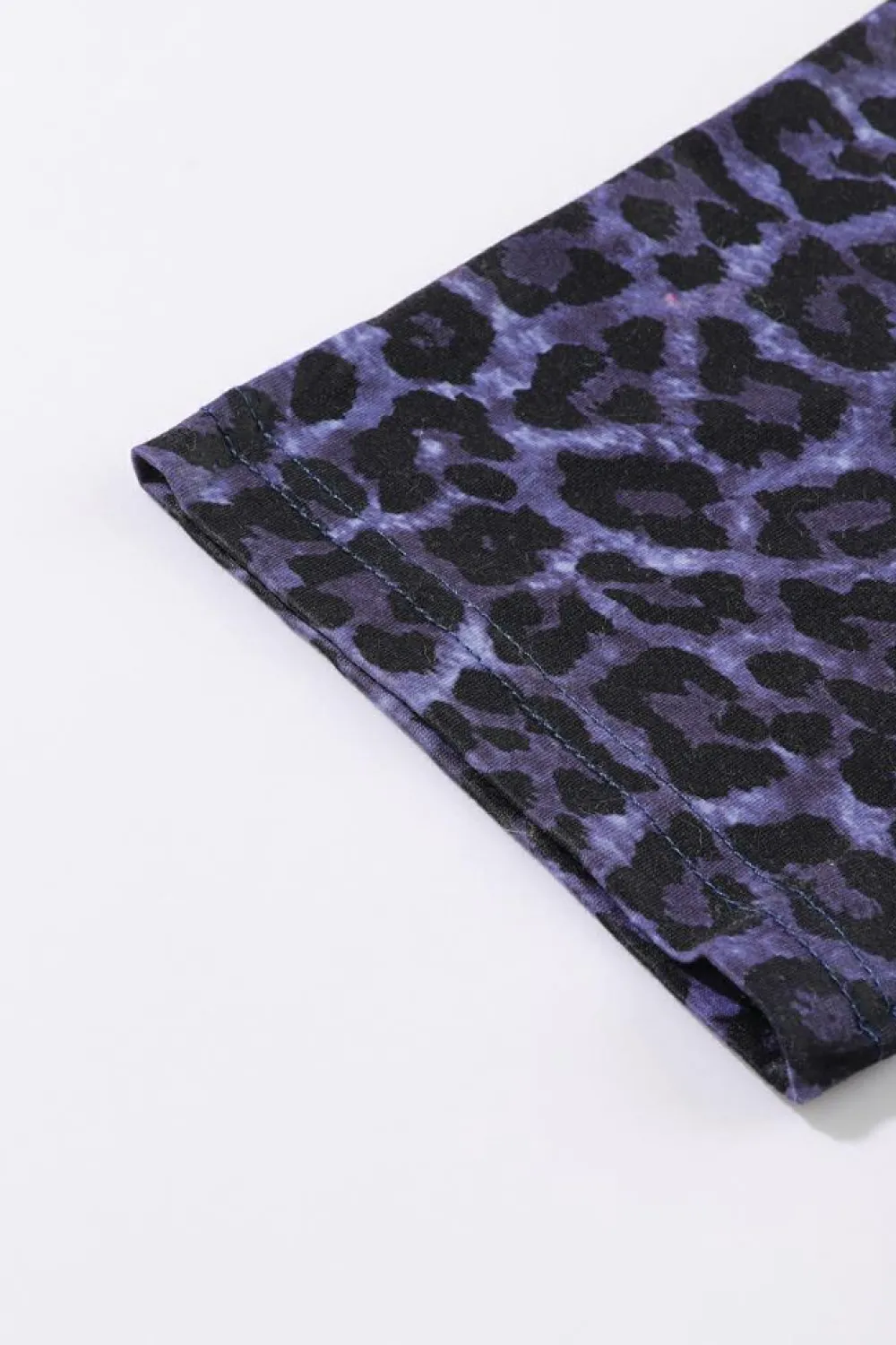 Discount Dear-Lover WILD like the WEST Leopard Tee Black