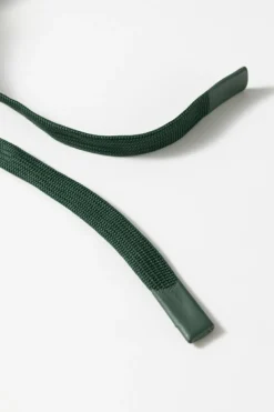 Best Dear-Lover Collared Half Zip French Terry Knit Drawstring Casual Romper Blackish Green