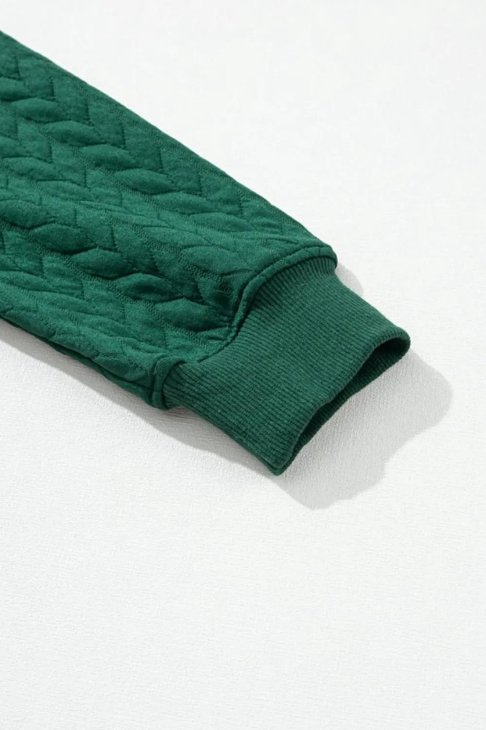 New Dear-Lover Merry And Bright Cable Knit Pullover Sweatshirt Blackish Green