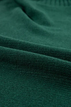 Discount Dear-Lover Merry Letter Embroidered High Neck Sweater Blackish Green