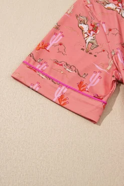 Hot Dear-Lover Cowgirl Country Print Pajamas Set Blossom