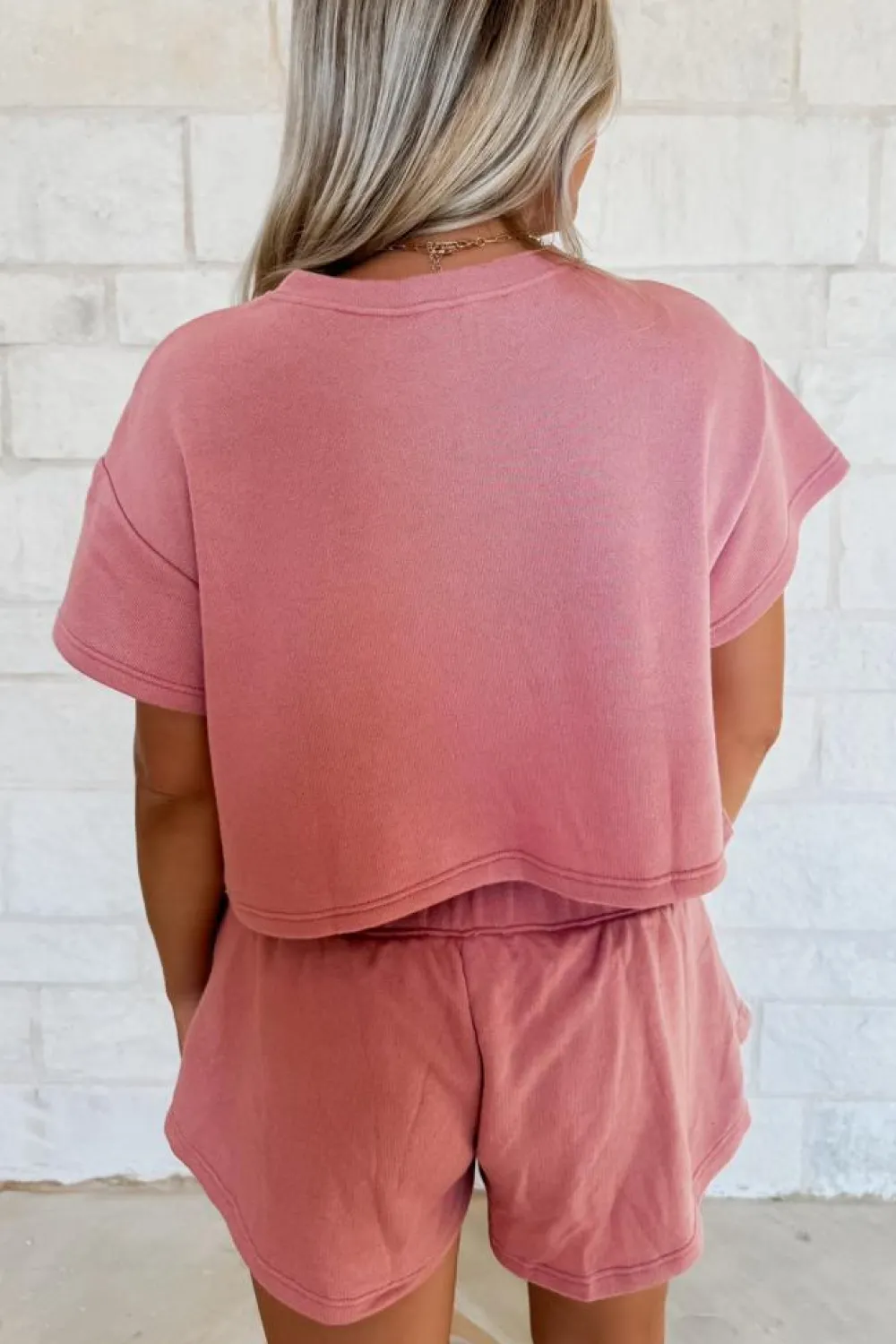 Sale Dear-Lover 2pcs Cropped Tee and Ruffle High Waist Skort Set Blossom