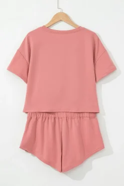 Sale Dear-Lover 2pcs Cropped Tee and Ruffle High Waist Skort Set Blossom