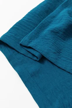 Best Dear-Lover Casual Pocketed Smocked Sleeveless Romper Blue