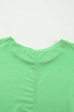 Sale Dear-Lover Colorblock Striped Drop Shoulder Loose Top Blue