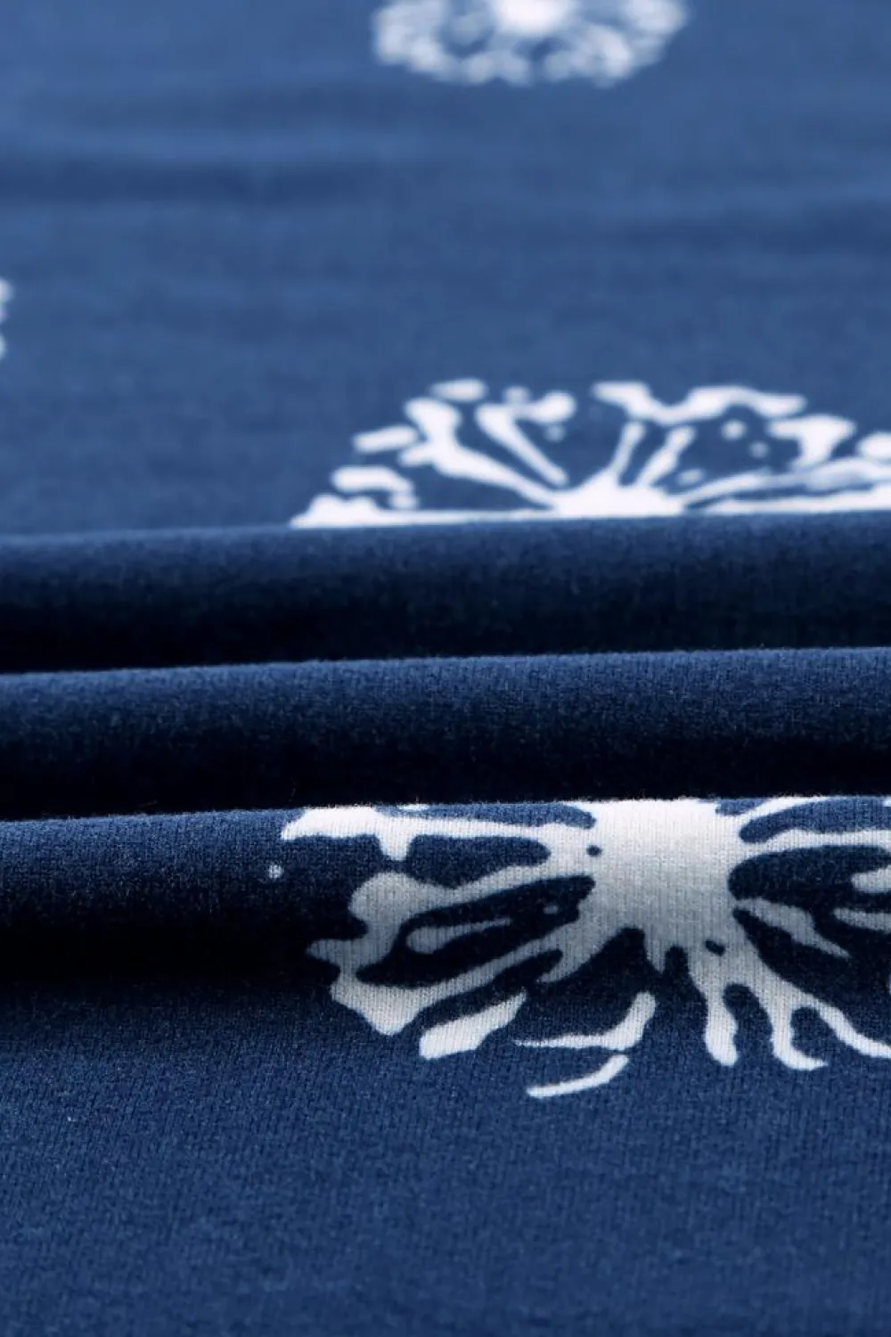 Discount Dear-Lover Dandelion Print Crew Neck T-shirt Blue