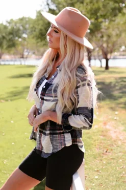 Best Dear-Lover Distressed Raw Edge Plaid Print Shirt Blue