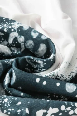 Clearance Dear-Lover Leopard Bleached Raglan Sleeve Crewneck Sweatshirt Blue