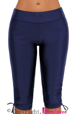 Discount Dear-Lover Side Drawstring Rash Guard Boardshort Blue