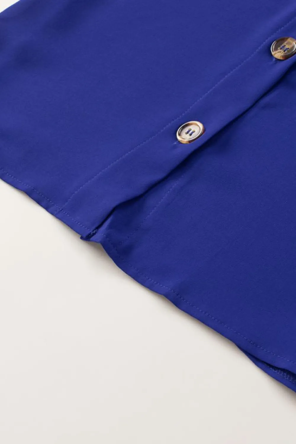 Sale Dear-Lover Spaghetti Strap Buttoned Tank Top Blue