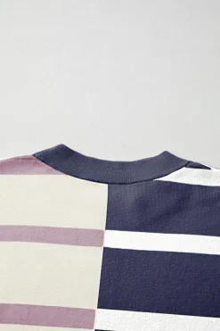 Outlet Dear-Lover Colorblock Oversized Sweater Blue Stripe