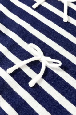 Discount Dear-Lover Knitted Bow Decor Sweater Vest Blue Stripe