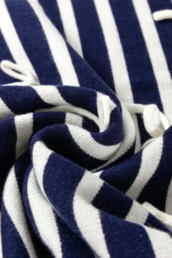 Discount Dear-Lover Knitted Bow Decor Sweater Vest Blue Stripe