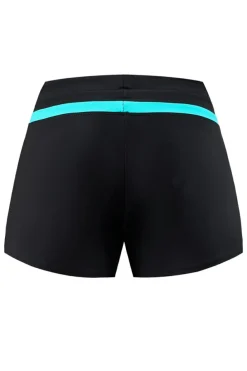 Discount Dear-Lover Blue Trim Black Women Swim Boardshort Black Blue