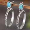 Online Dear-Lover Bold Ring Turquoise Stud Earrings Green