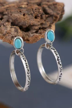 Online Dear-Lover Bold Ring Turquoise Stud Earrings Green