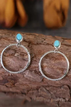 Online Dear-Lover Bold Ring Turquoise Stud Earrings Green