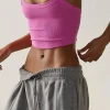 Sale Dear-Lover Athletic Ribbed Cropped Cami Top Bonbon
