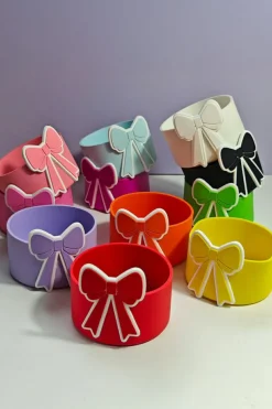 Clearance Dear-Lover Bow Knot Silicone Cup Sleeve Bonbon