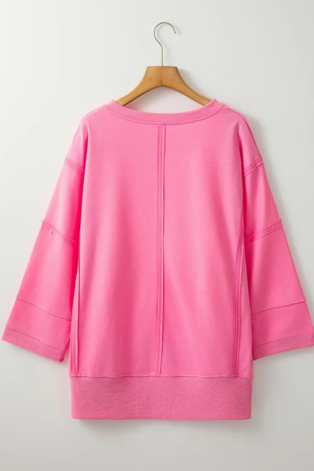 Sale Dear-Lover Bracelet Sleeve Mineral Washed V Neck T Shirt Bonbon