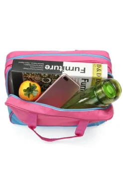 New Dear-Lover Color Block Multi Zip Pocket Portable Yoga Bag Bonbon