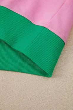 Online Dear-Lover Colorblock Edge Drop Shoulder T Shirt and Skort 2Pcs Set Bonbon