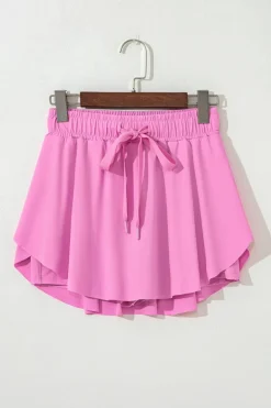 Hot Dear-Lover Drawstring High Waist Lined Tennis Skorts Bonbon