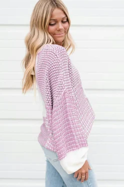 Sale Dear-Lover Neutral Colorblock Tie Back Sweater Bonbon