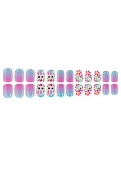 Clearance Dear-Lover Polka Dot Bunny Easter Fashion Square Nail Stickers Bonbon