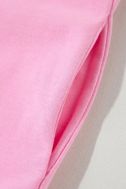 Sale Dear-Lover Sequin Trim Bracelet Sleeve Shift Crew Neck Short Dress Bonbon