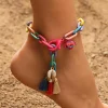Best Dear-Lover Shell Tassel Colorful Chain Link Adjustable Anklet Bonbon