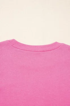 Outlet Dear-Lover Solid Classic Crewneck Pullover Sweatshirt Bonbon