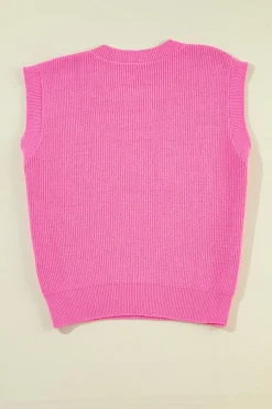 Hot Dear-Lover Sparkling American Flag Knitted Vest Bonbon